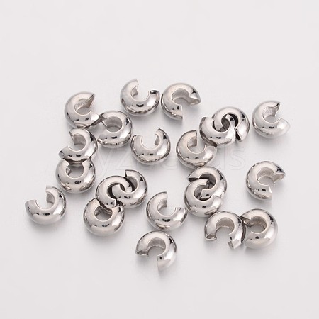 Brass Crimp Beads Covers X-EC266-1