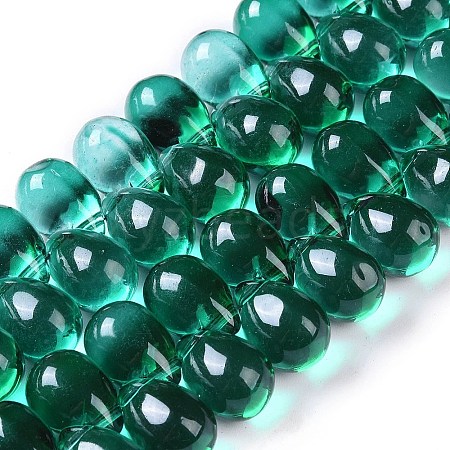 Electroplate Glass Beads Strands EGLA-Q128-01B-1