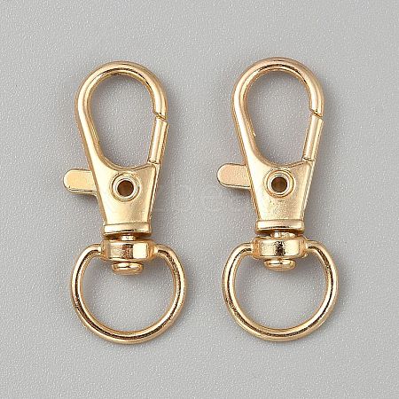 Zinc Alloy Swivel Lobster Claw Clasps FIND-WH20005-18KCG-1