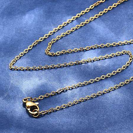 304 Stainless Steel Cable Chain Necklaces STAS-O053-07G-1