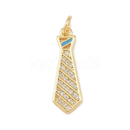 Brass Micro Pave Clear Cubic Zirconia Pendants KK-P339-21G-01-1
