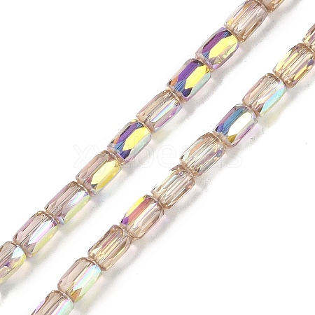 Electroplate Glass Beads Strands GLAA-Q101-02A-AB09-1