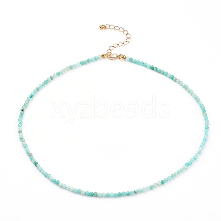 Natural Amazonite Beaded Necklaces NJEW-JN03315-03-1