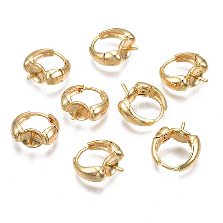 Brass Hoop Earring Findings KK-N233-139-1