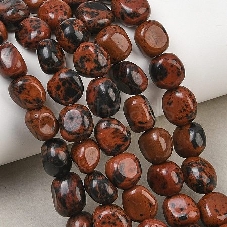 Natural Mahogany Obsidian Beads Strands GG-CBA787B-A19-1