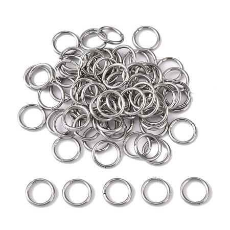 Tarnish Resistant 304 Stainless Steel Open Jump Rings STAS-Q186-02-8x1mm-1