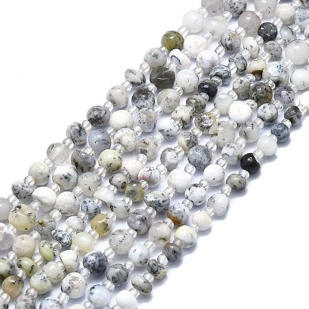 Natural White African Opal Beads Strands G-F715-067-1