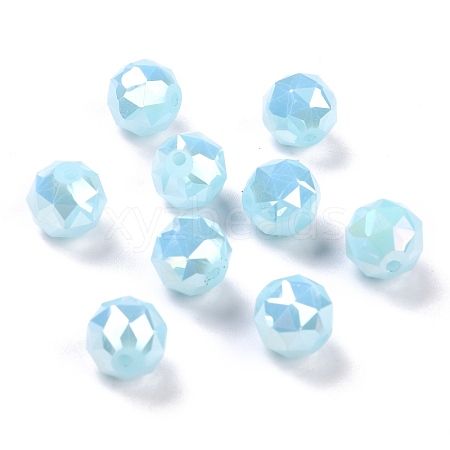 Electroplate Opaque Glass Beads EGLA-B003-02A-02-1