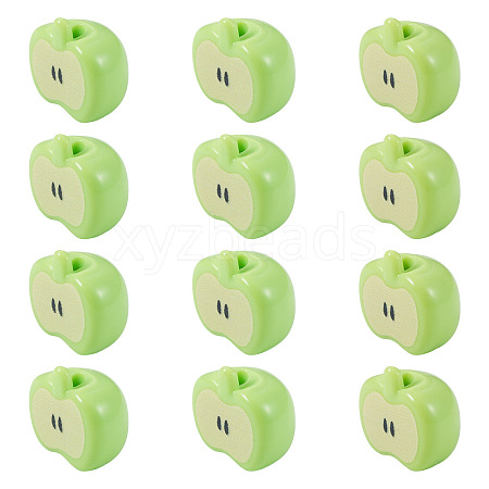 12Pcs Opaque Acrylic Beads MACR-TADJ0001-06A-1