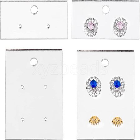 Fingerinspire 4Pcs 2 Style Acrylic Earring Display Hanging Card EDIS-FG0001-42-1