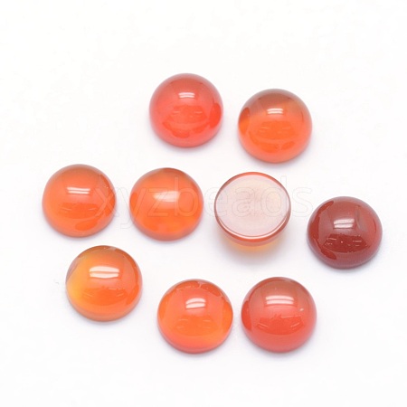 Natural Carnelian Cabochons X-G-P393-R18-6mm-1