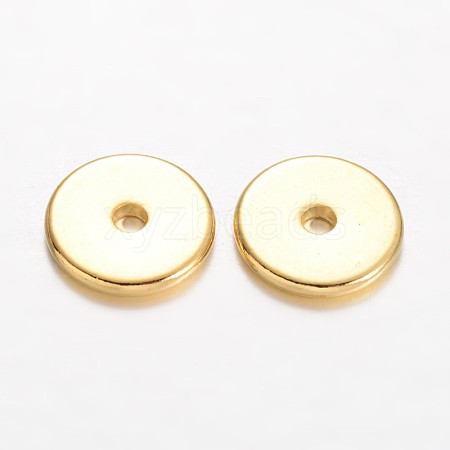 Disc Brass Spacer Beads KK-F371-73G-1