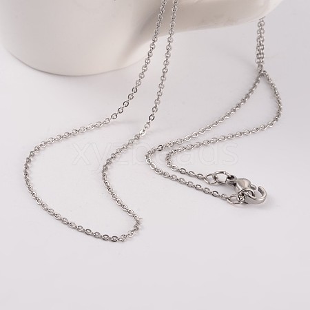 Tarnish Resistant 304 Stainless Steel Cable Chain Necklaces NJEW-JN01526-02-1