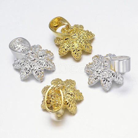 Flower Rack Plating Brass Cup Pearl Peg Bails Pin Pendants KK-L102-03-1