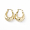 Brass Teardrop Thick Hoop Earrings for Women EJEW-I270-07G-1