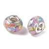 Transparent Resin Rondelle European Beads RESI-S023-27-2