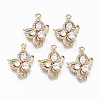 Brass Micro Pave Cubic Zirconia Pendants X-KK-S359-068-RS-1