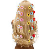 Cloth Sunflower Hippie Headband Floral Crown OHAR-WH0011-12B-1