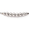 304 Stainless Steel Round Snake Chain Bracelets STAS-B021-19A-P-2