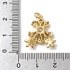 Brass Micro Pave Cubic Zirconia Pendants KK-K358-01A-G-3