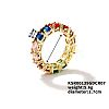 Fashionable European and American Style Brass Rhinestone Ring for Unisex YJ2734-2-1