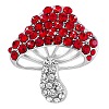 Cubic Zirconia Mushroom Brooch JBR102H-1