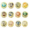 Brass Micro Pave Cubic Zirconia Spacer Beads KK-CJC0015-21G-1