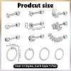 13 Pairs 13 Styles Stainless Steel Micro Pave Clear Cubic Zirconia Cartilage Earring Sets EJEW-PH0001-57-2