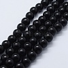 Natural Black Onyx Beads Strands G-P369-01-8mm-1