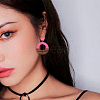 18Pcs 9 Colors Resin & Walnut Wood Pendants RESI-BT0001-07-6