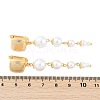 Brass ABS Plastic Pearl Hoop Earrings EJEW-U040-18G-5