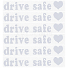 Laser PVC Drive Safe Self Adhesive Car Stickers STIC-WH0013-09A-1