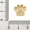 Brass Micro Pave Clear Cubic Zirconia Slide Charms ZIRC-I068-23G-3