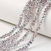 Electroplate Transparent Glass Beads Strands EGLA-A034-T2mm-M08-1