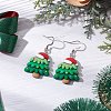 Christmas Resin Dangle Earrings EJEW-JE06090-2