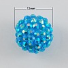 AB Color Disco Pave Ball Resin Rhinestone Beads for Chunky DIY Jewelry Making X-RESI-S256-12mm-SAB17-1