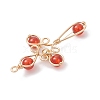 4Pcs 4 Styles Natural Carnelian(Dyed & Heated) Pendants PALLOY-TA00326-02-4