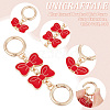 Unicraftale 2Pcs Alloy Enamel Bowknot Link Purse Strap Extenders FIND-UN0003-18A-4