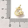 Rack Plating Brass Micro Pave Cubic Zirconia Charms KK-I720-68G-3