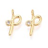 Brass Micro Pave Cubic Zirconia Charms KK-N263-97G-P-1