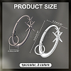 2Pcs 2 Colors Alloy Spring Gate Rings FIND-ME0003-44A-2