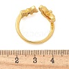 Brass Micro Pave Cubic Zirconia Cuff Finger Rings for Women RJEW-B112-15G-5