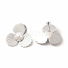 Flower 304 Stainless Steel Stud Earrings EJEW-C017-10P-1