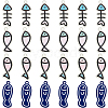 24Pcs 4 Colors Alloy Enamel Pendants FIND-SC0012-04-1