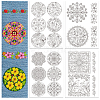 4 Sheets 11.6x8.2 Inch Stick and Stitch Embroidery Patterns DIY-WH0455-139-1