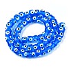 Handmade Evil Eye Lampwork Beads Strands LAMP-WH0006-05C-2