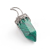 Synthetic Malachite Pointed Big Pendants G-I275-01B-3