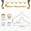 200Pcs 2 Colors Aluminum End Caps with Iron Pins ALUM-AR0001-03-5