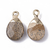 Natural Picture Jasper Pendants G-S359-017D-2