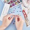 DIY Baking Painted Crackle Glass Beads Stretch Bracelet Making Kits DIY-PH0004-54D-3